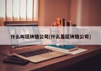 什么叫区块链公司[什么是区块链公司]